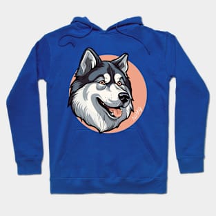 Siberian Husky Dog Breed Cursive Graphic Hoodie